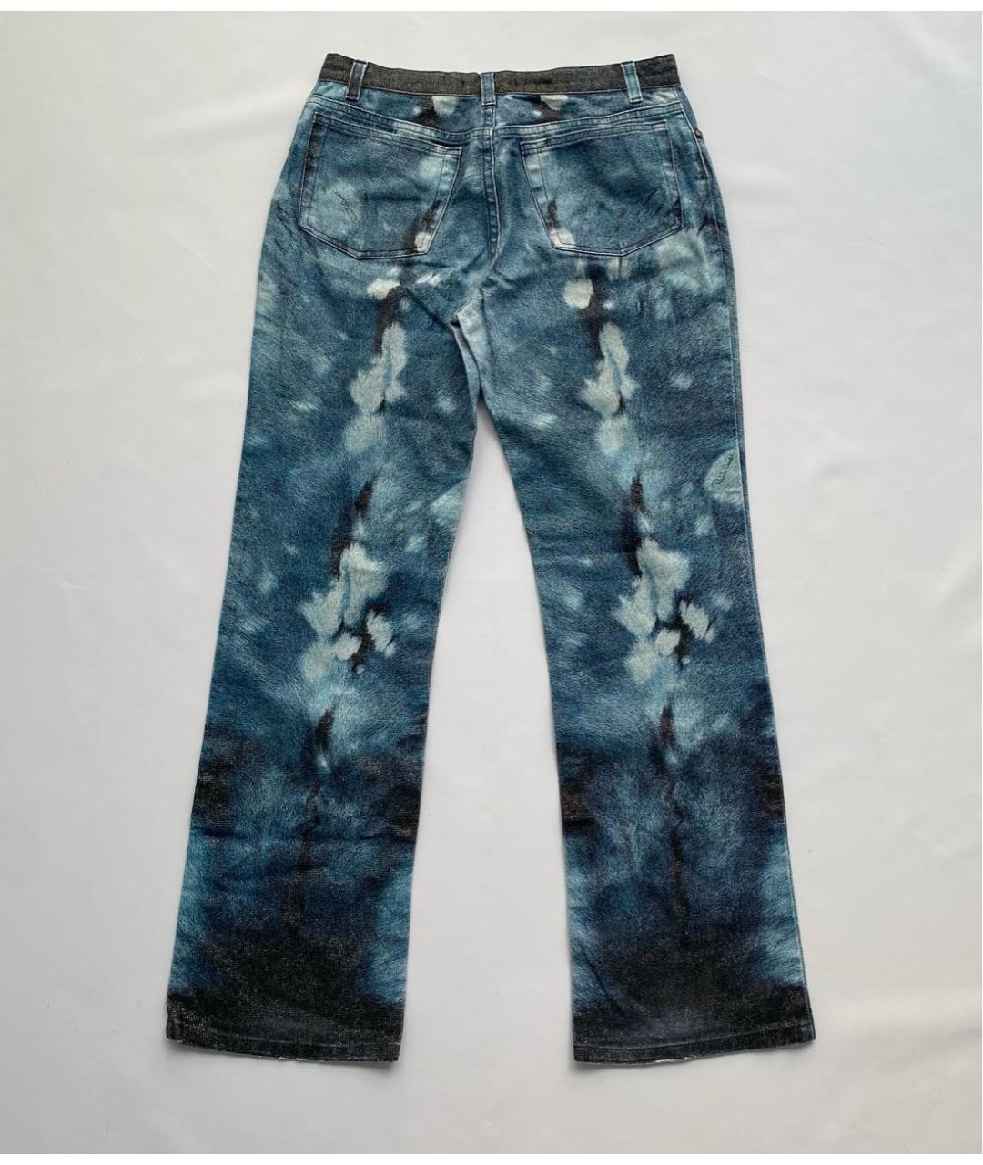 ROBERTO CAVALLI Мульти хлопко-эластановые прямые джинсы, фото 2