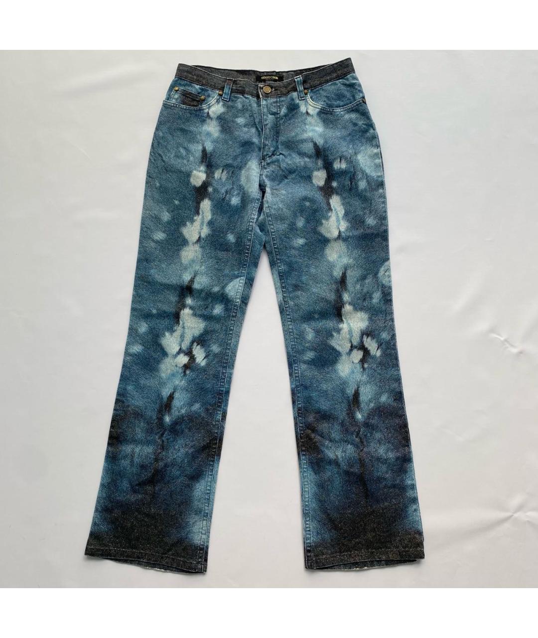 ROBERTO CAVALLI Мульти хлопко-эластановые прямые джинсы, фото 9