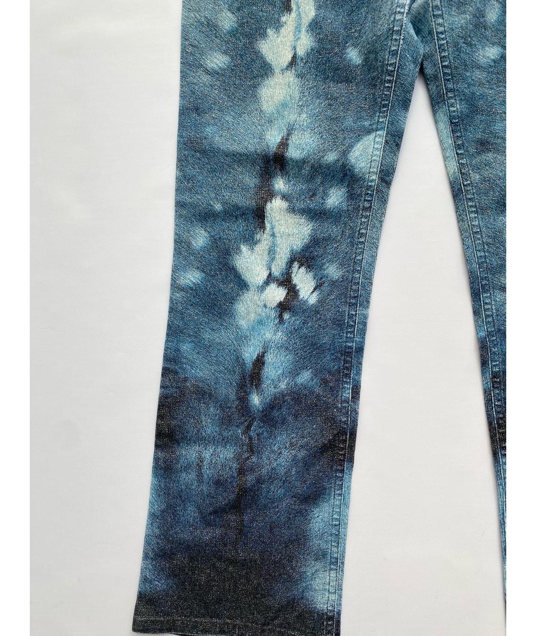 ROBERTO CAVALLI Мульти хлопко-эластановые прямые джинсы, фото 8