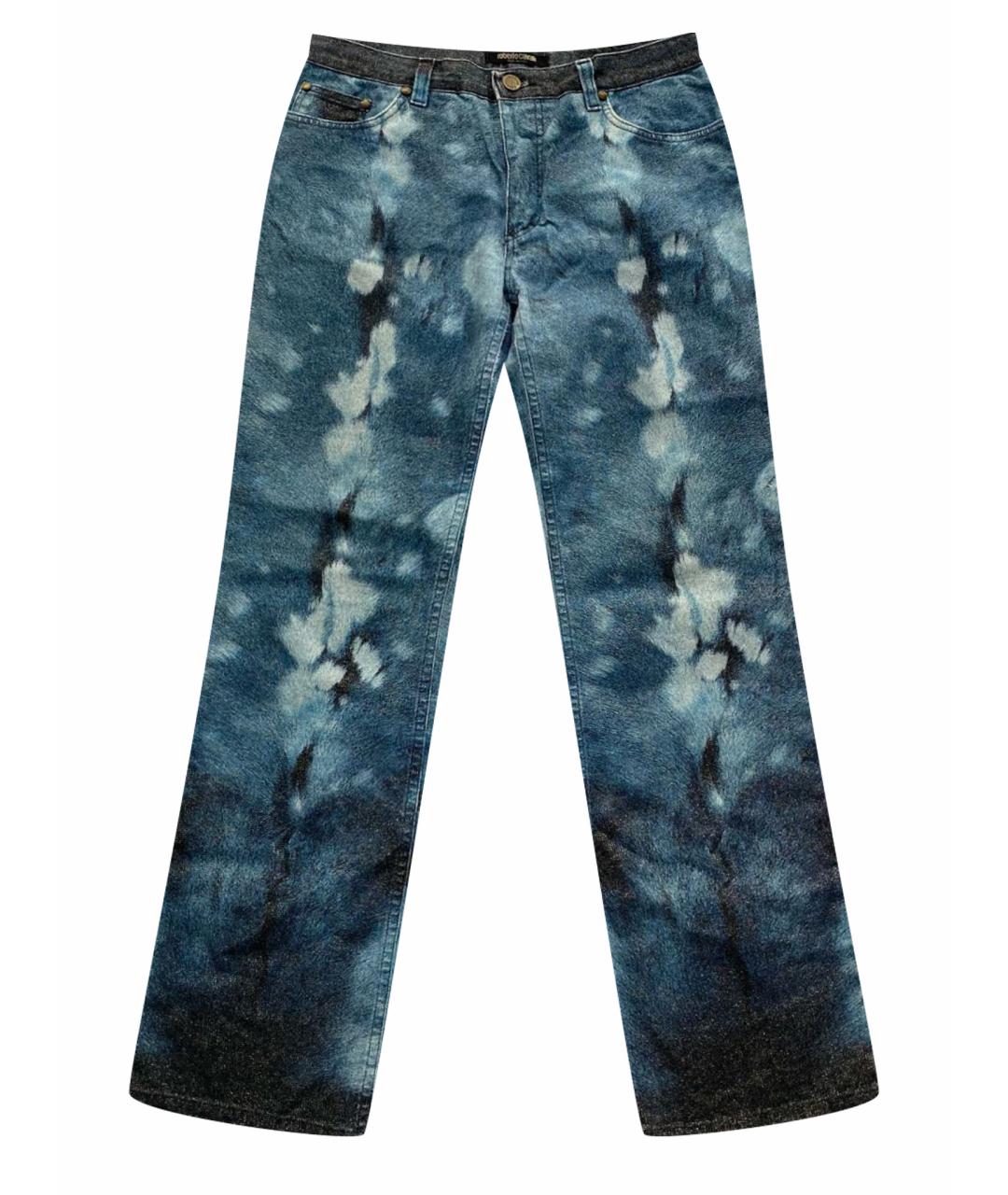 ROBERTO CAVALLI Мульти хлопко-эластановые прямые джинсы, фото 1