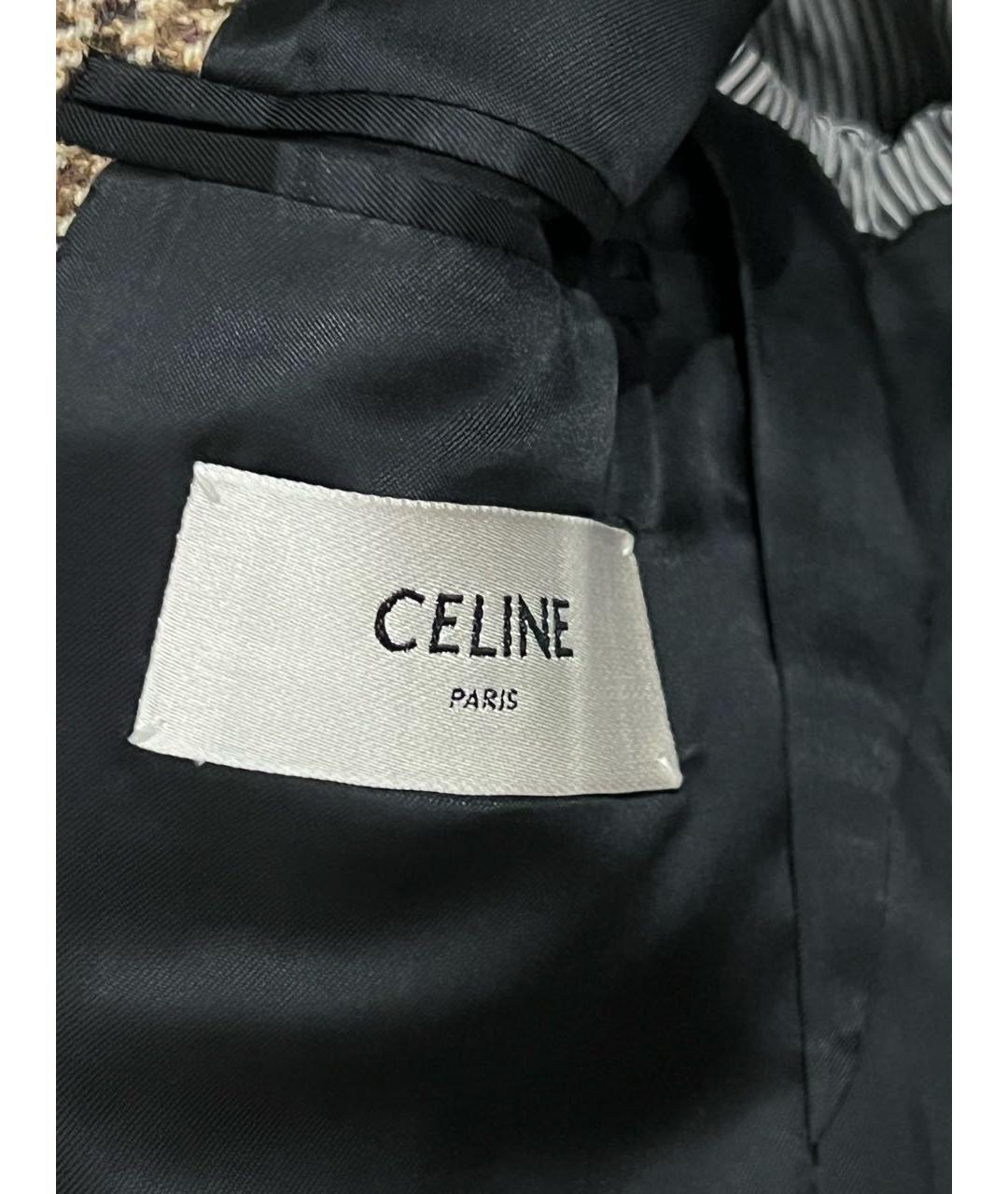 CELINE Коричневый шерстяной жакет/пиджак, фото 2