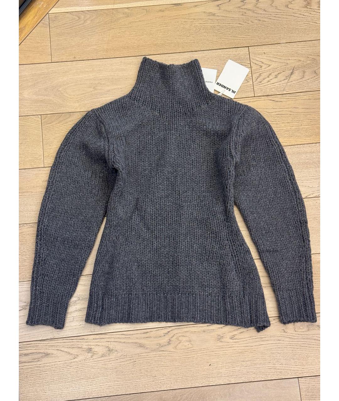 JIL SANDER Серый шерстяной джемпер / свитер, фото 5