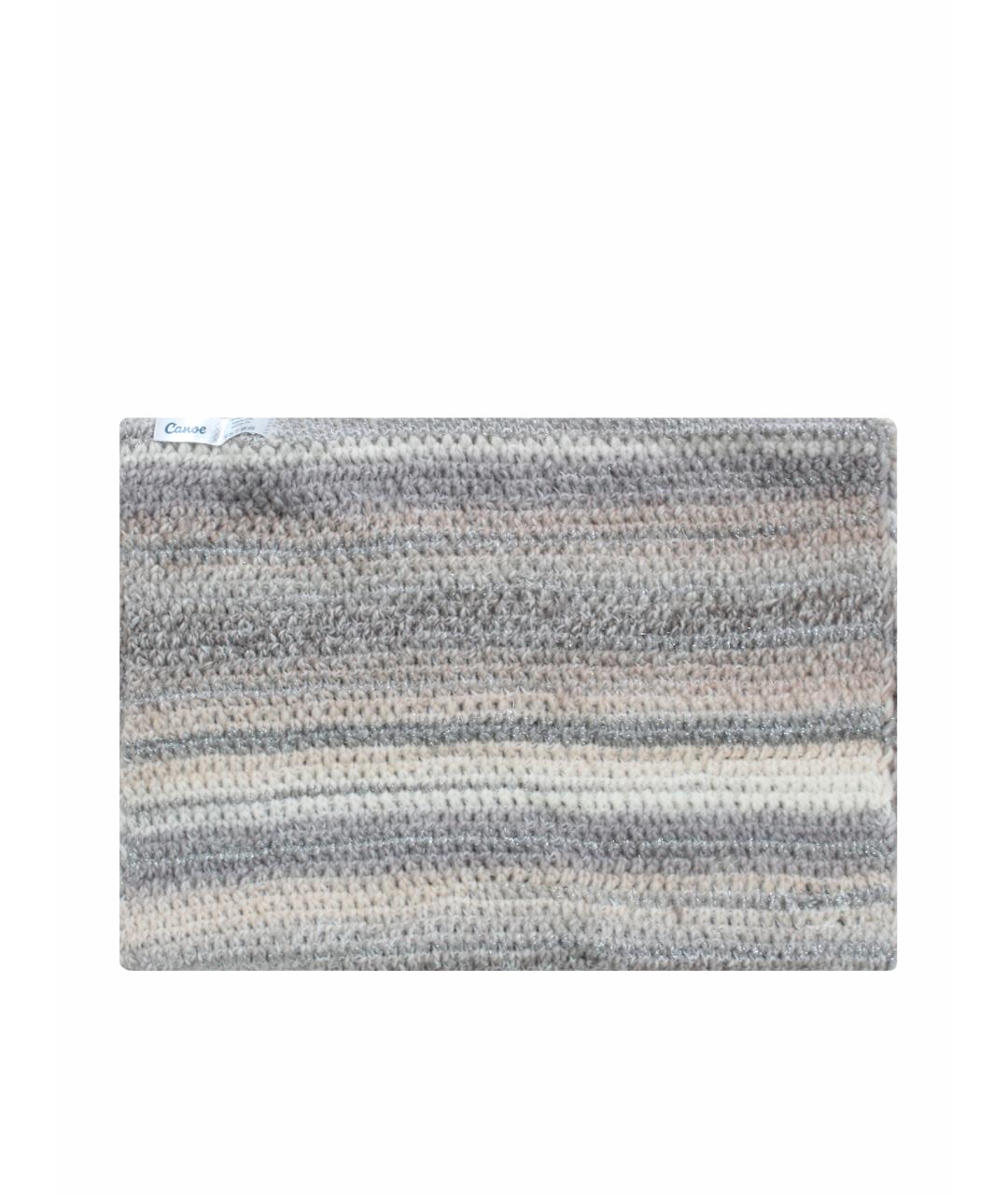 CANOE Бежевый шерстяной шарф, фото 9