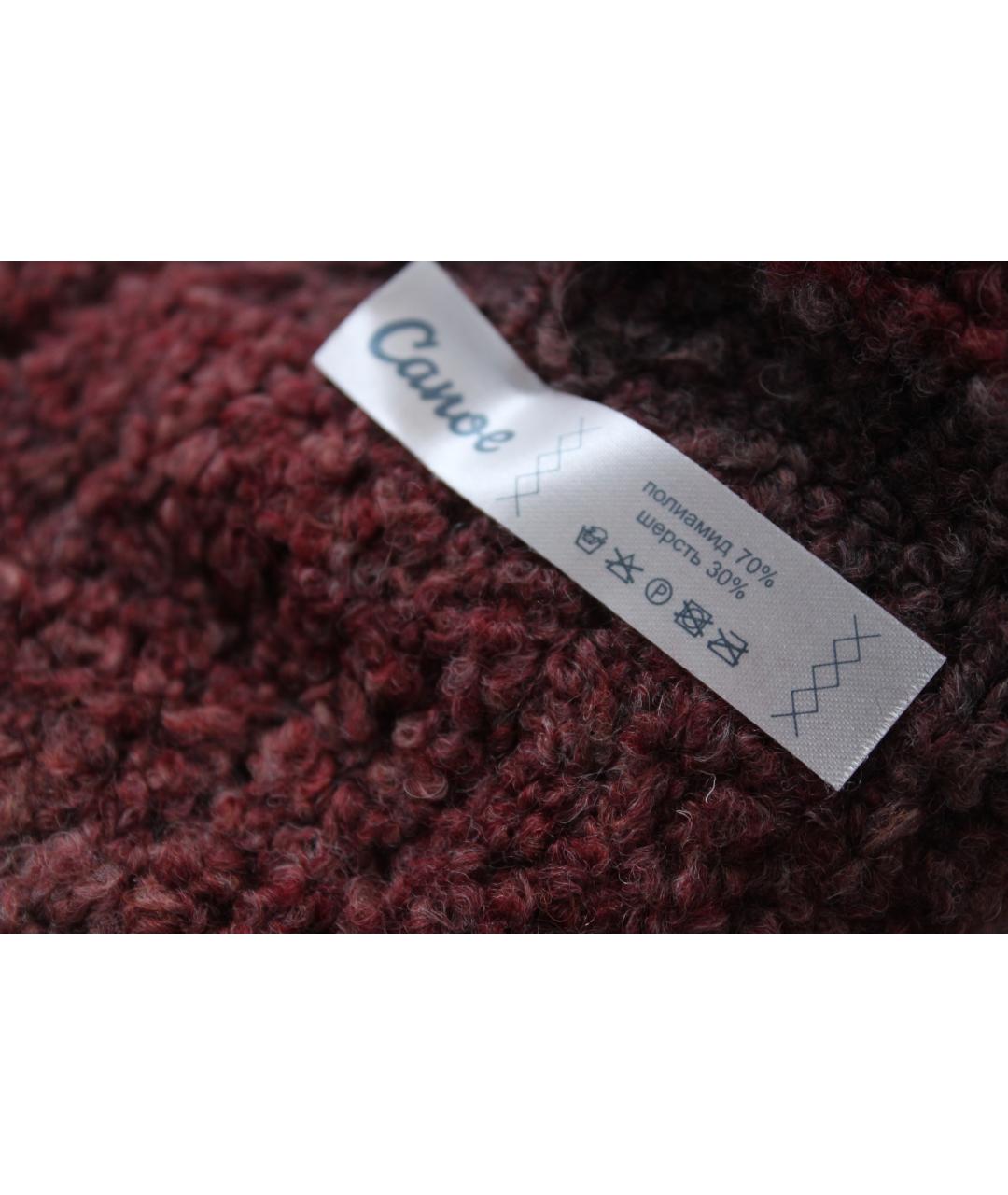 CANOE Бордовый шерстяной шарф, фото 9