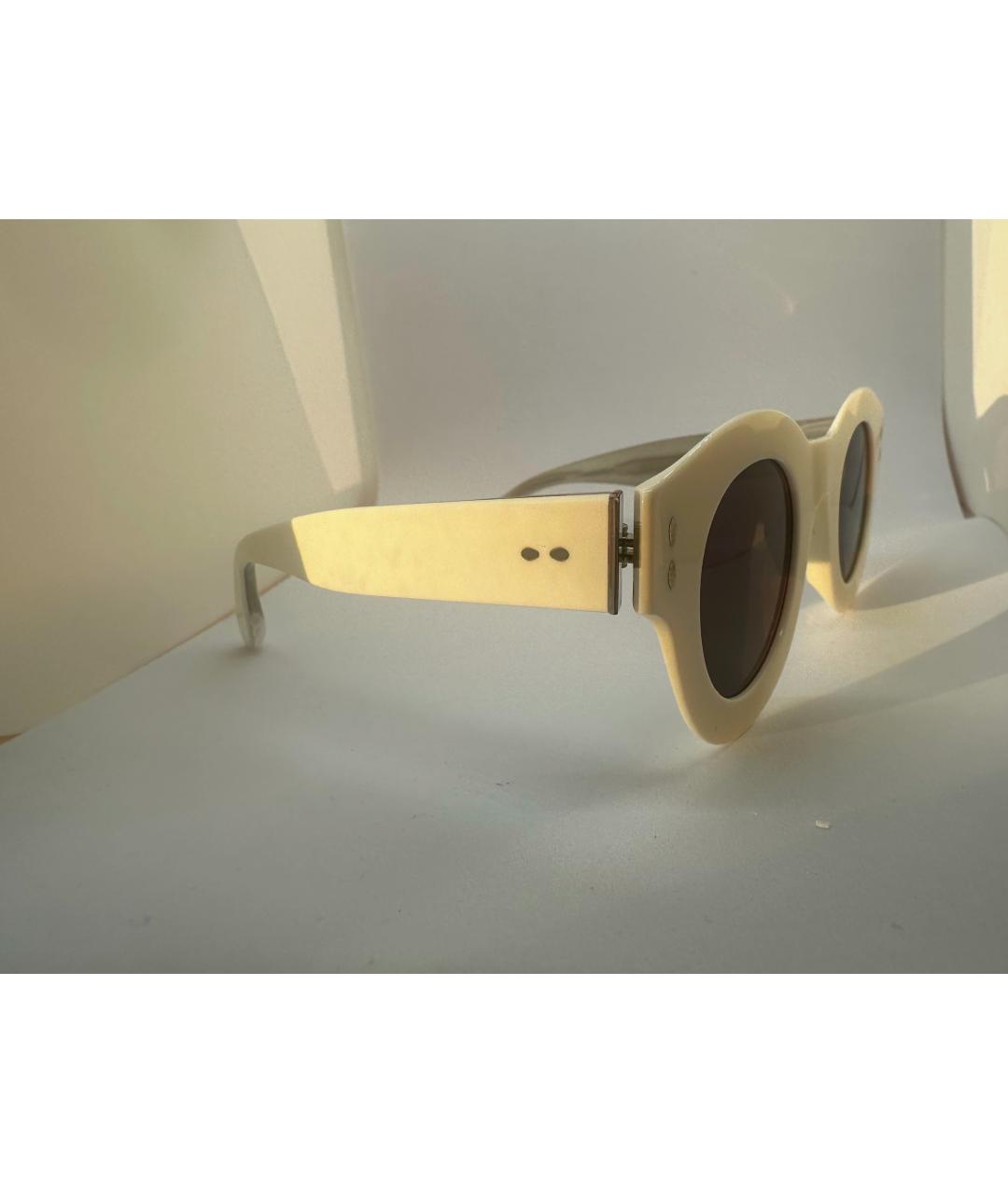 ISABEL MARANT Бежевые пластиковые солнцезащитные очки, фото 2
