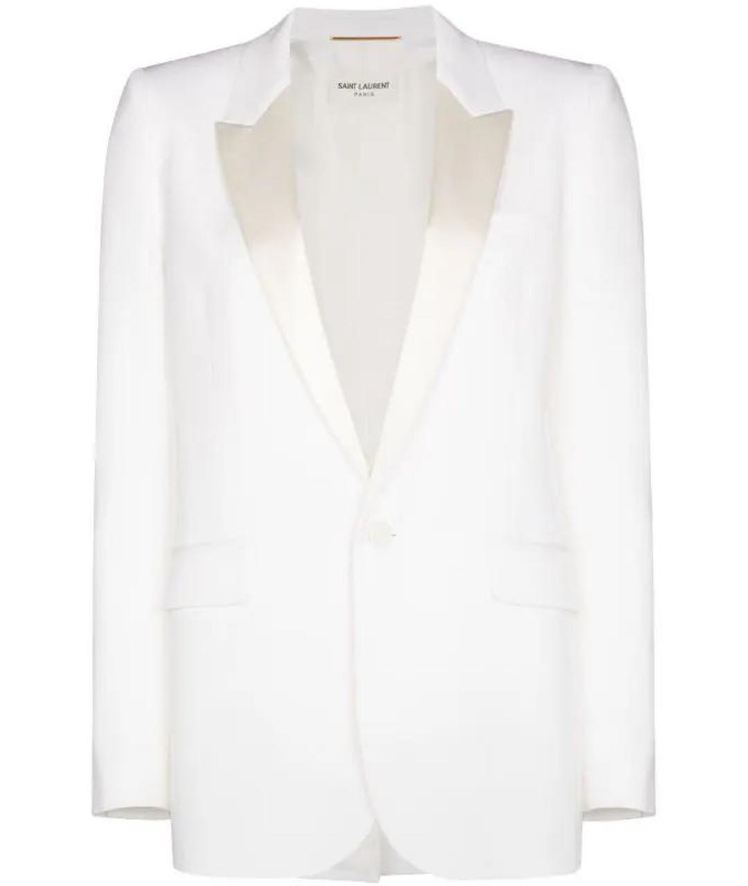 SAINT LAURENT Белый жакет/пиджак, фото 1