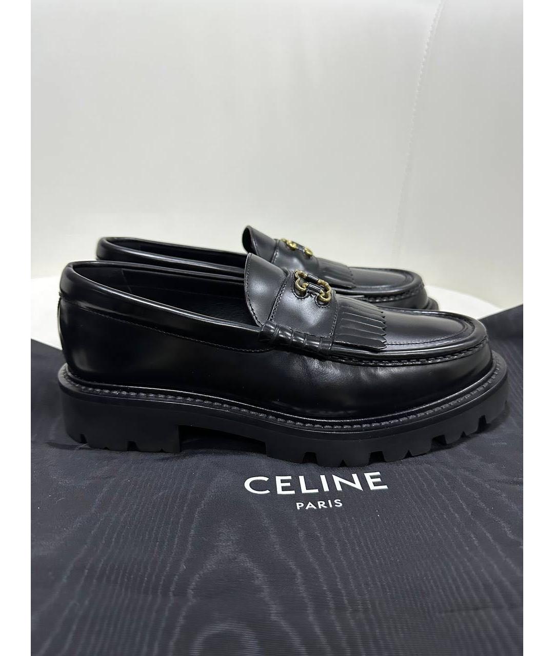 CELINE PRE-OWNED Черные лоферы из лакированной кожи, фото 8