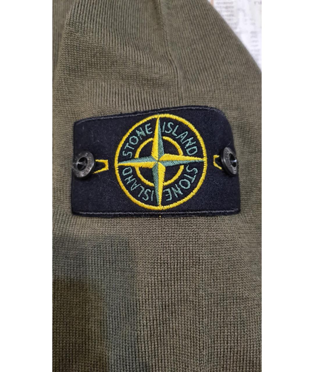 STONE ISLAND Зеленый джемпер / свитер, фото 4