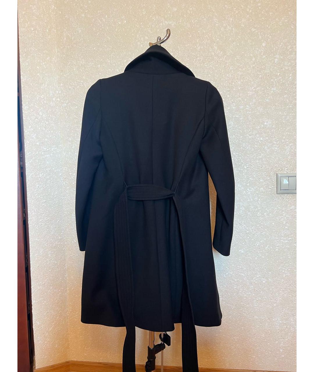 LIU JO Темно-синее шерстяное пальто, фото 2