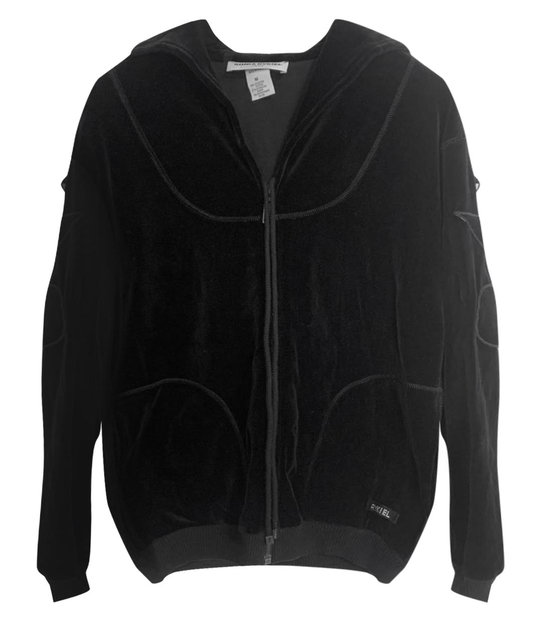 SONIA RYKIEL Черная велюровая спортивная куртка, фото 1