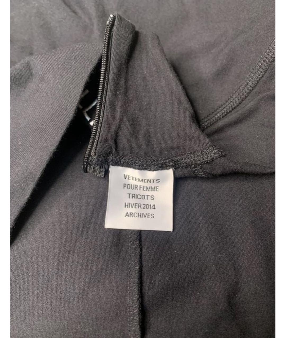 VETEMENTS Черная полиамидовая футболка, фото 5