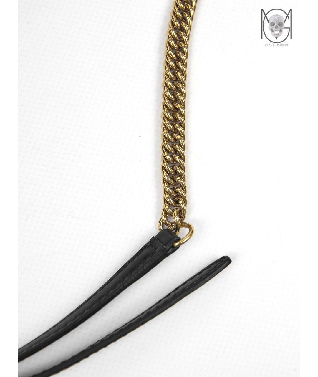 ALEXANDER MCQUEEN Черная кожаная сумка через плечо, фото 8