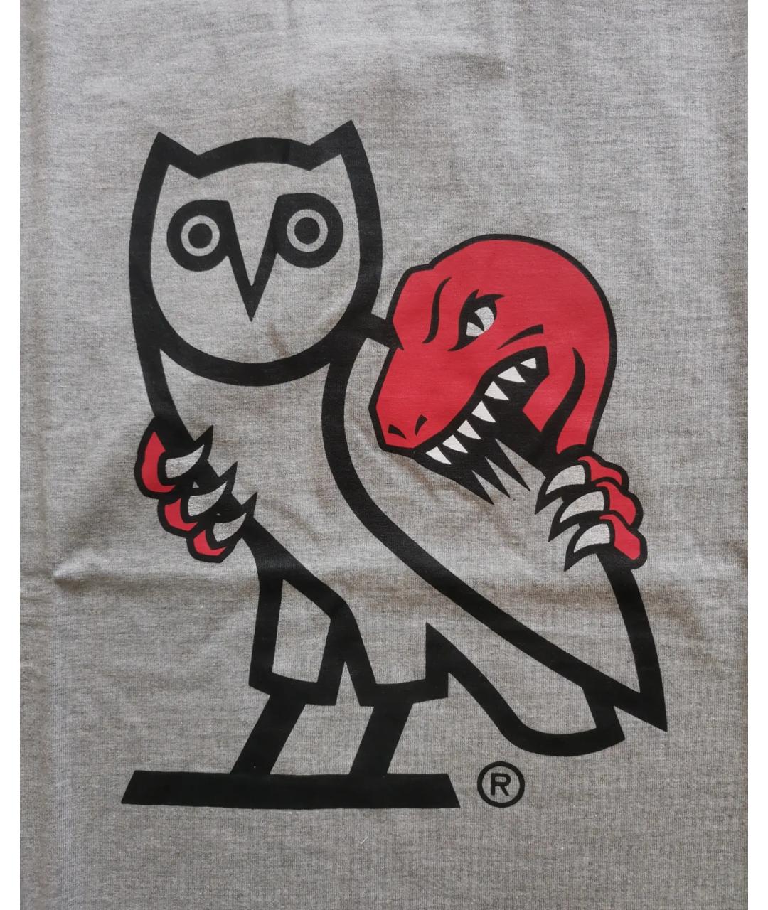 OVO by Drake Серая хлопковая футболка, фото 3