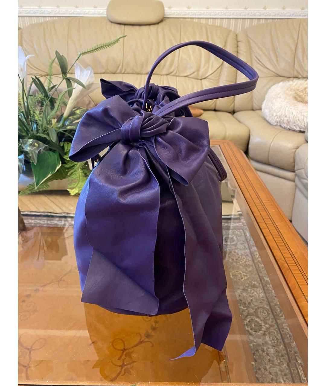 PRADA Фиолетовая кожаная сумка через плечо, фото 2