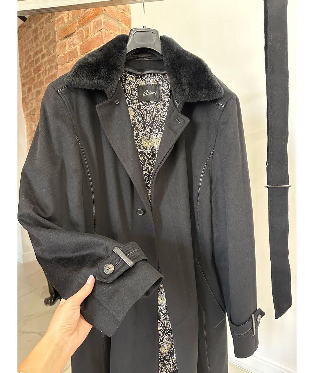 BRIONI Черное пальто, фото 2