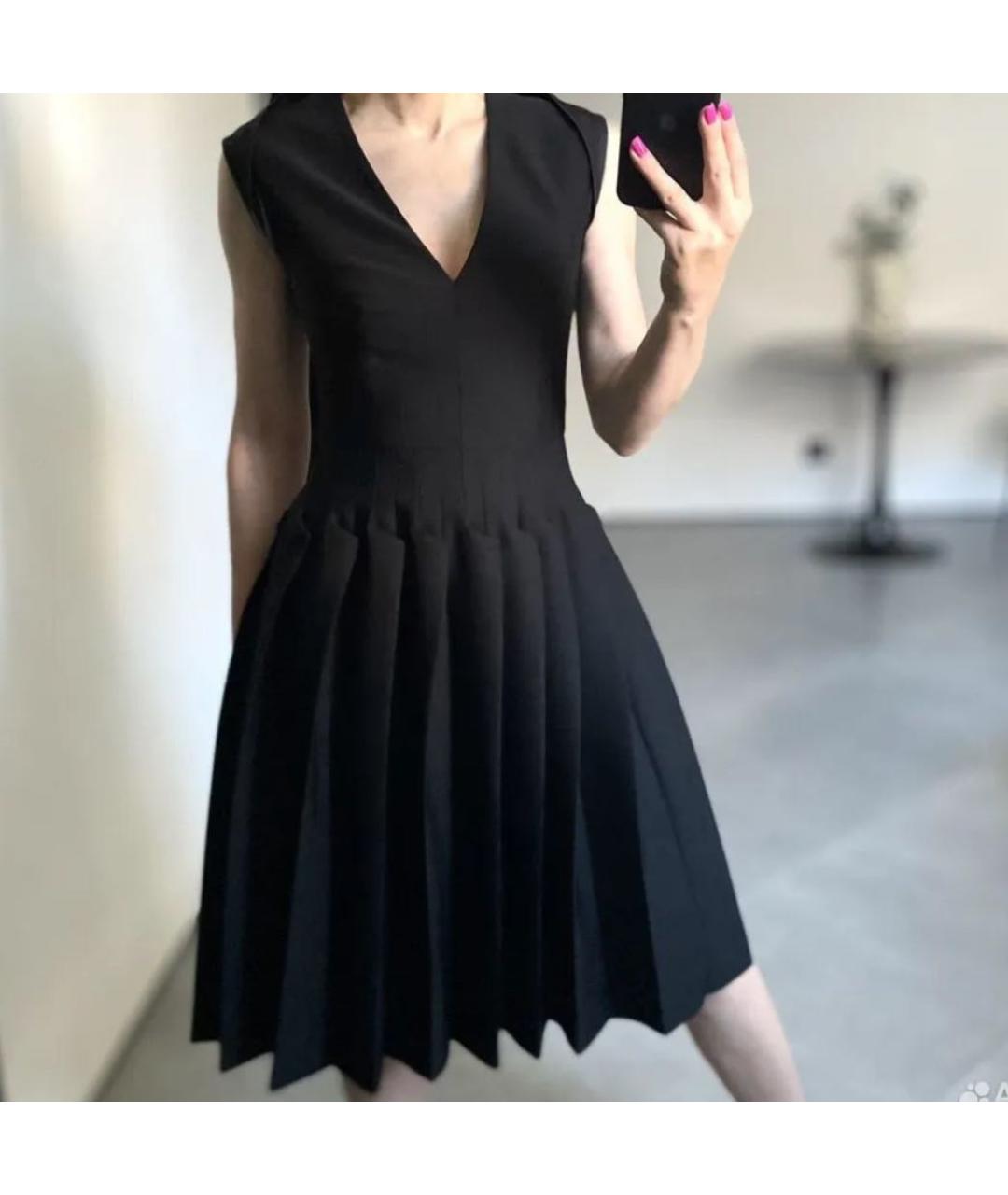 BOTTEGA VENETA Черное шерстяное коктейльное платье, фото 6