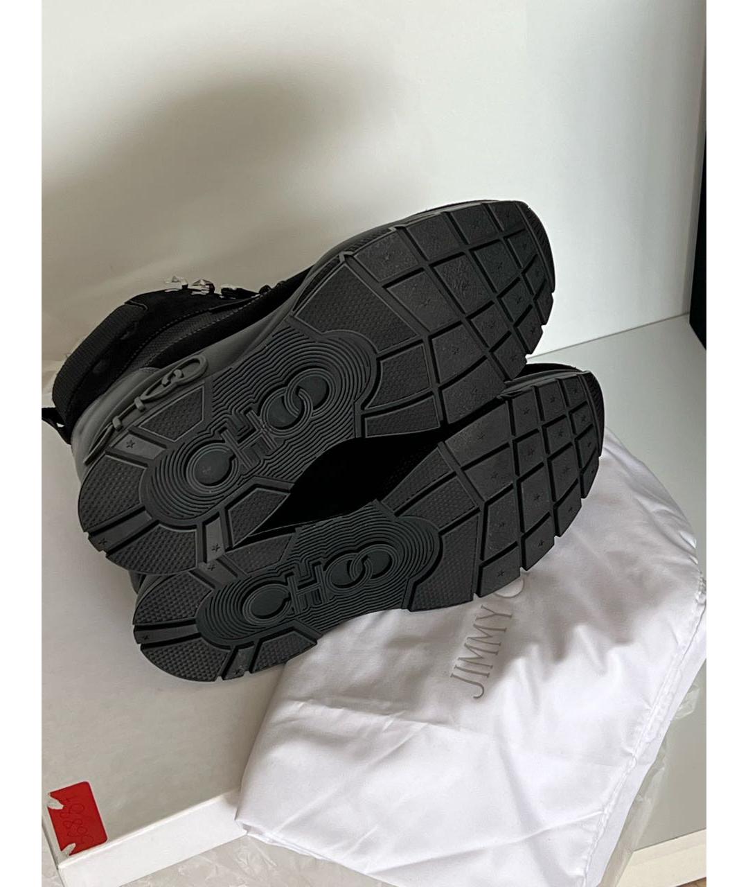 JIMMY CHOO Черные кожаные высокие ботинки, фото 8