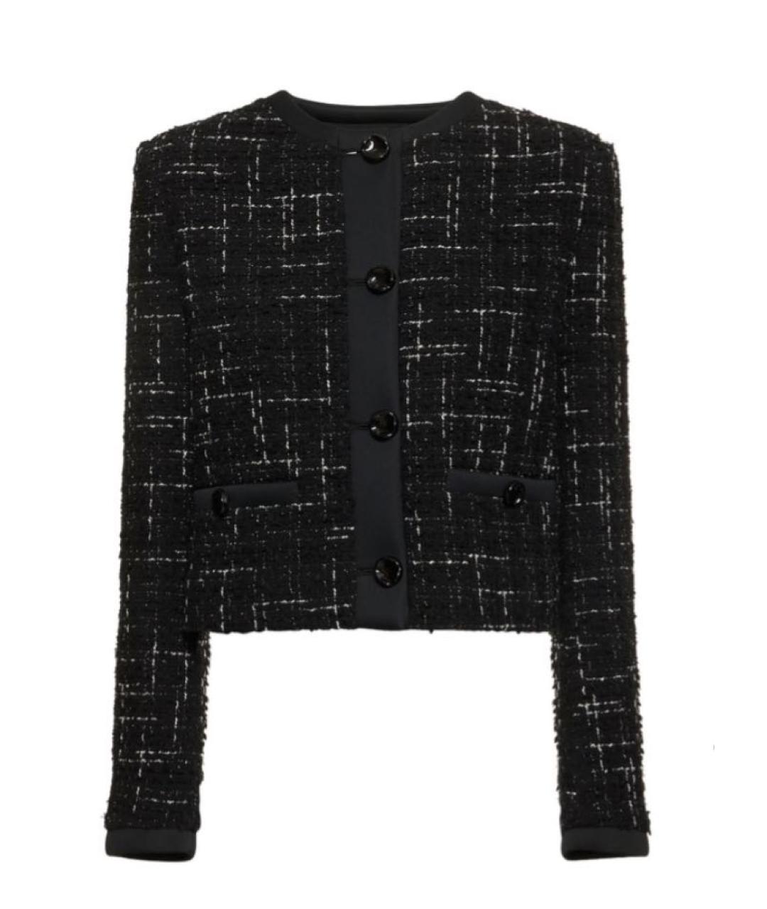 MSGM Черный твидовый жакет/пиджак, фото 1