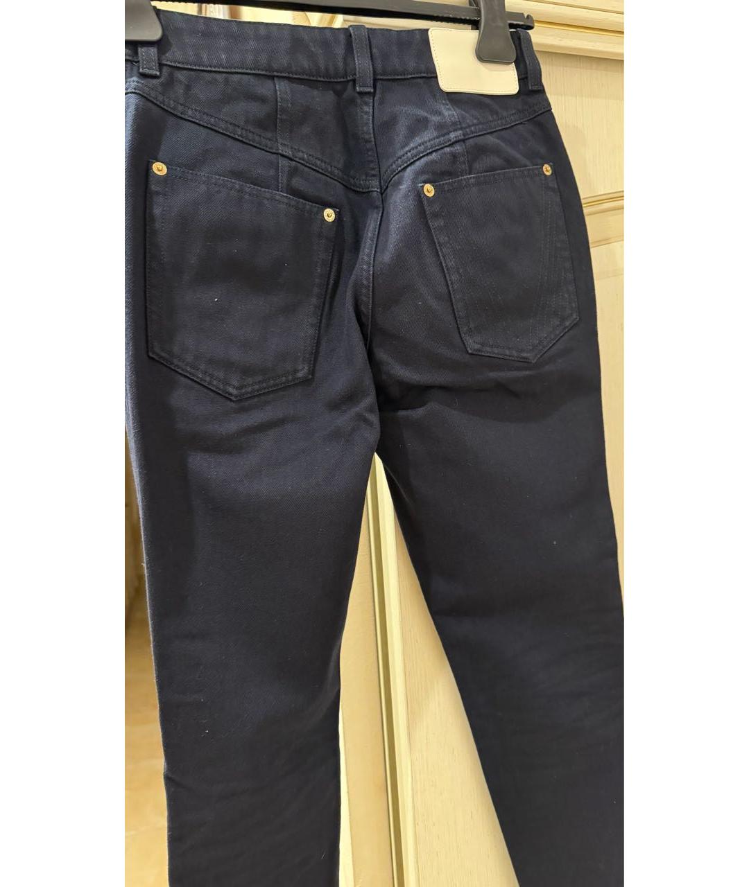 LOUIS VUITTON Темно-синие хлопковые джинсы слим, фото 2