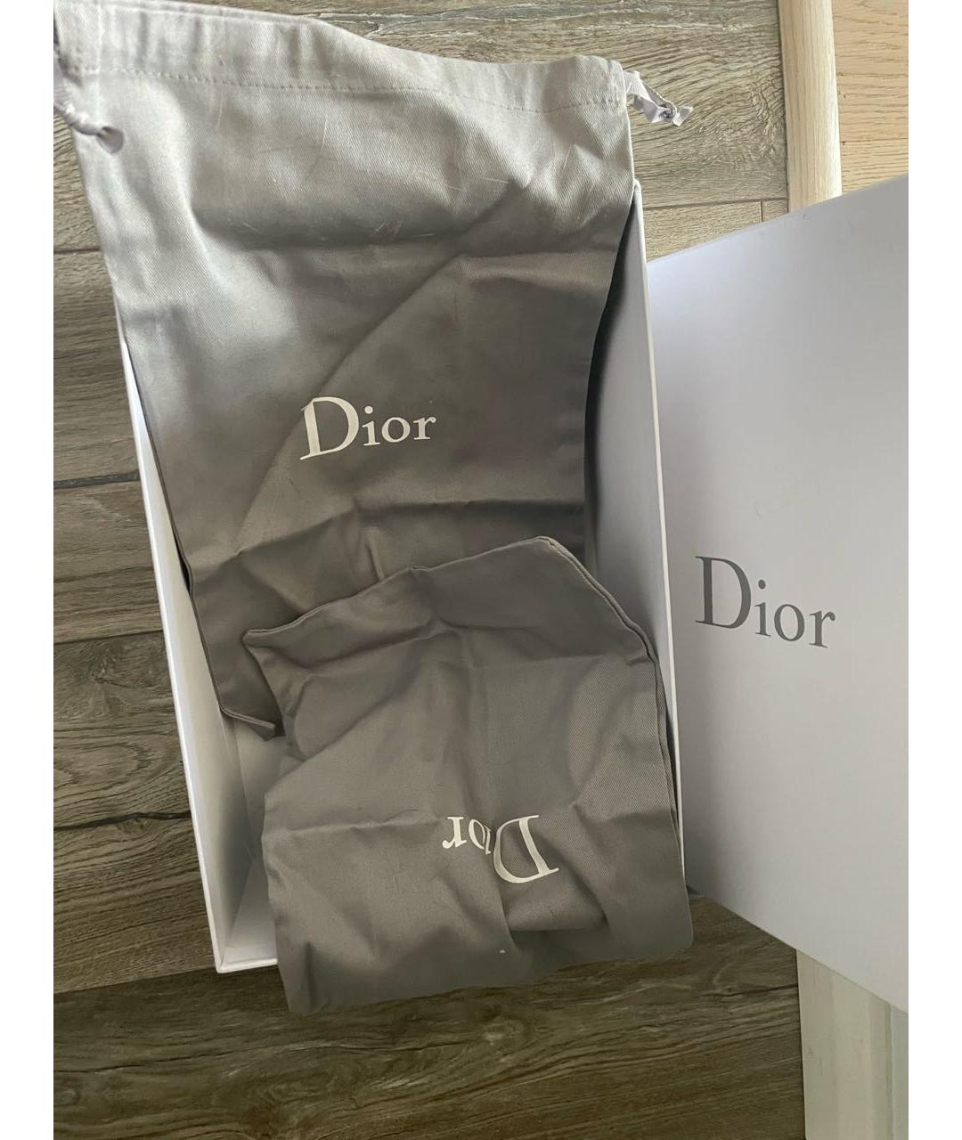 CHRISTIAN DIOR Мульти текстильные шлепанцы, фото 5