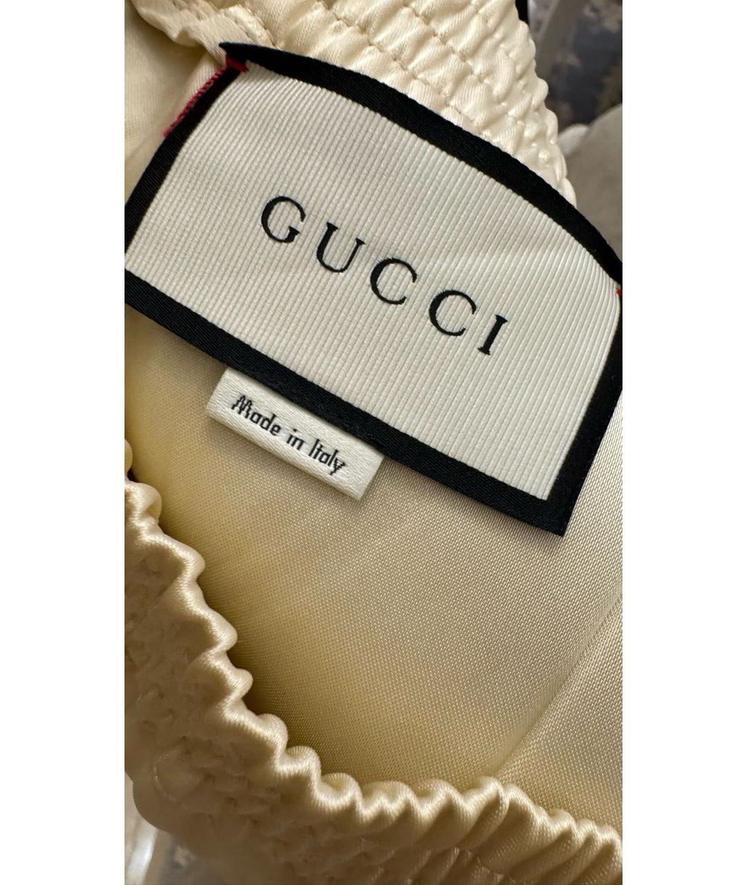 GUCCI Вискозные прямые брюки, фото 3