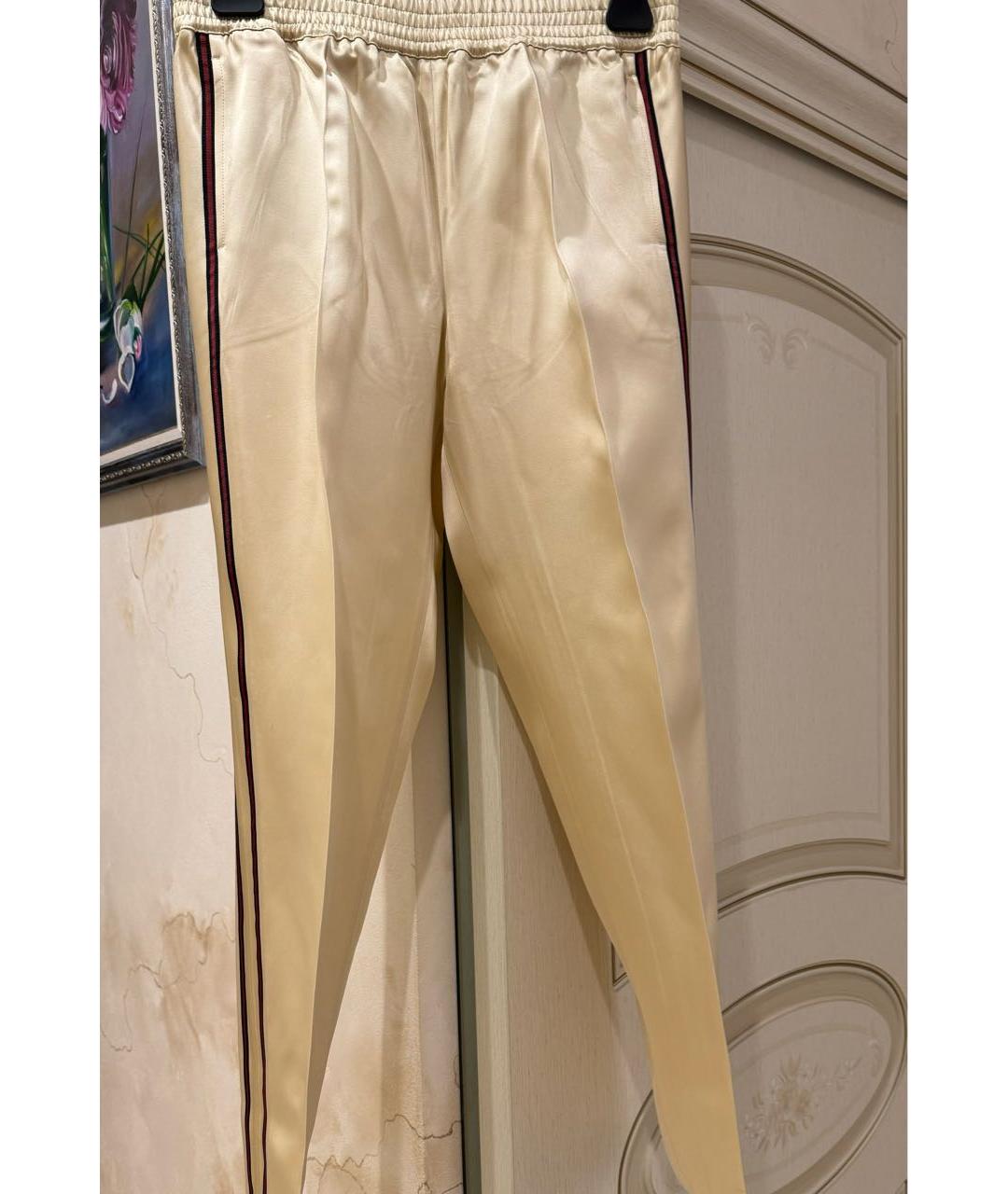 GUCCI Вискозные прямые брюки, фото 8
