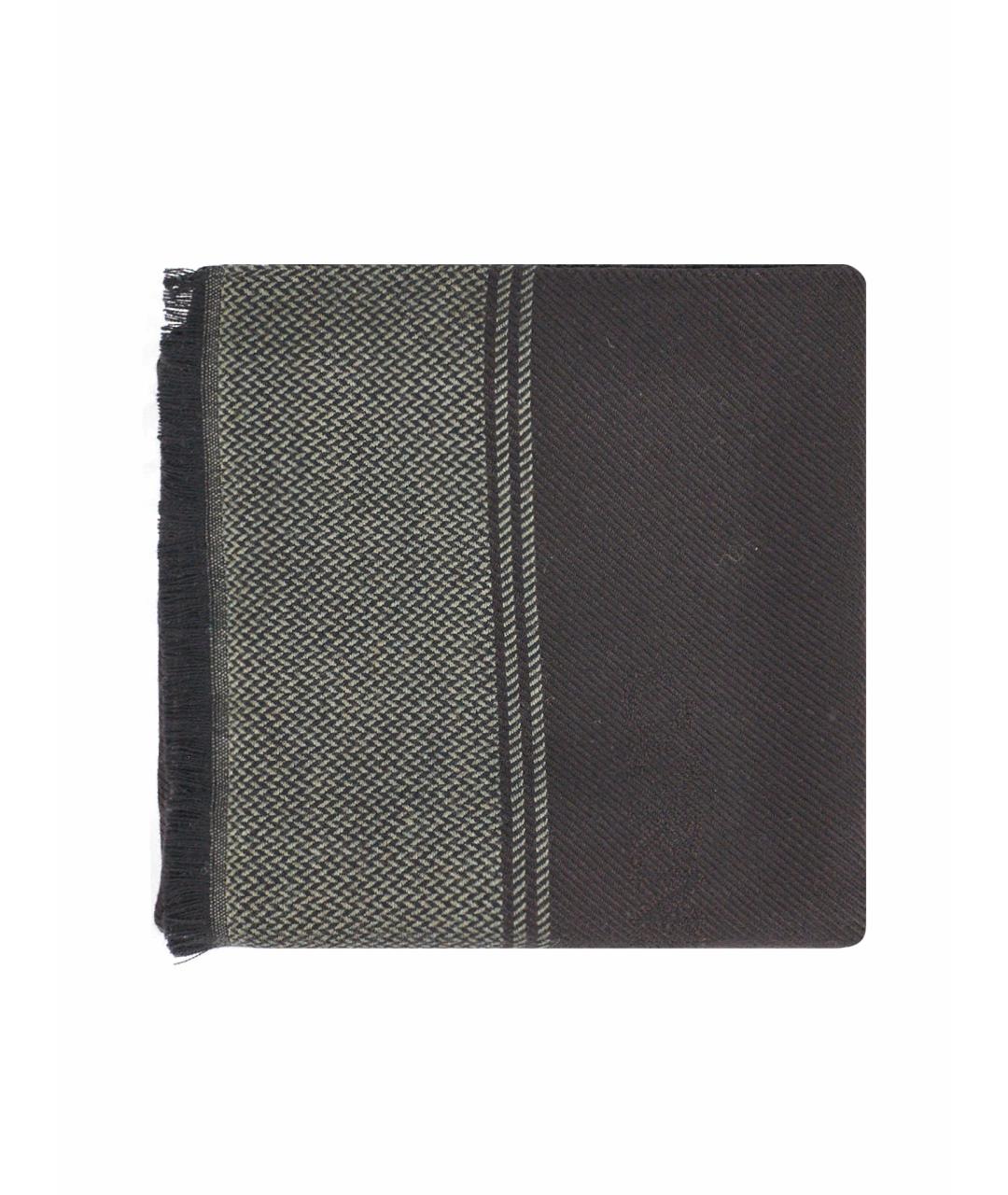 CORNELIANI Коричневый шерстяной шарф, фото 1