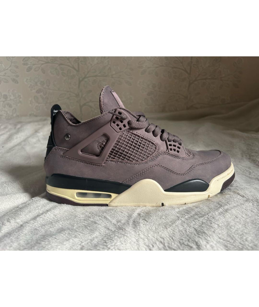JORDAN Фиолетовые нубуковые высокие кроссовки / кеды, фото 6