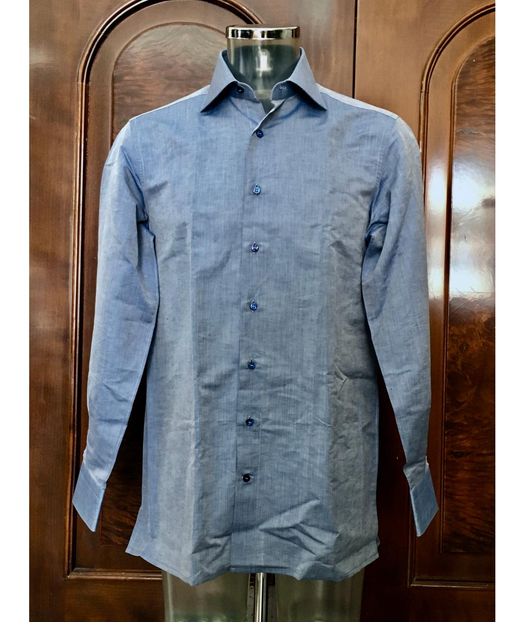ZILLI Голубая льняная кэжуал рубашка, фото 6