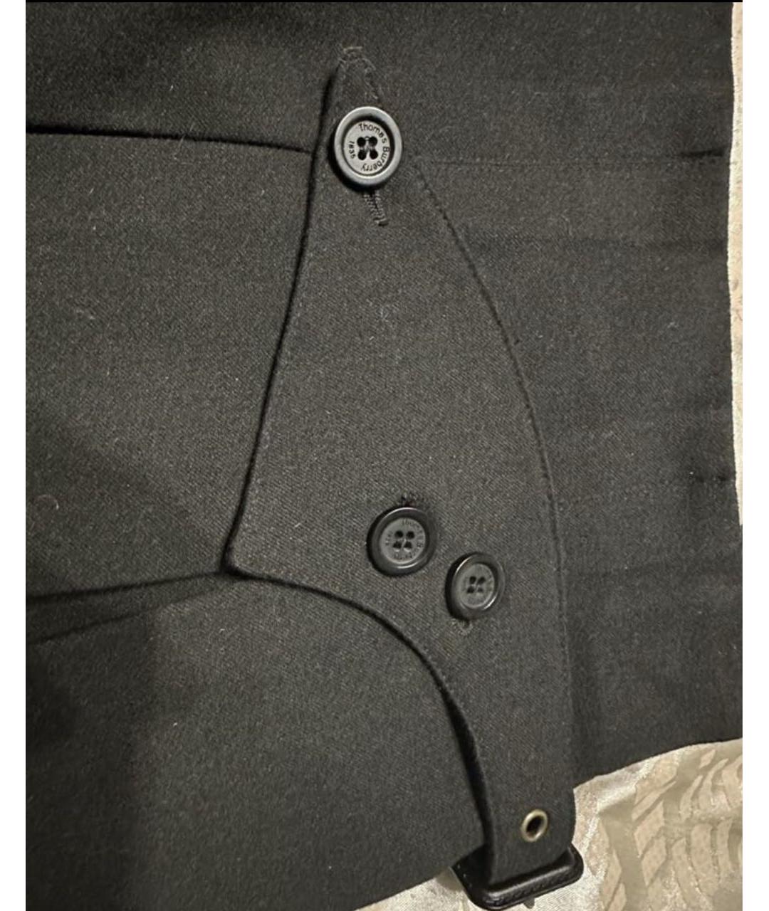 BURBERRY Черная шерстяная юбка мини, фото 3