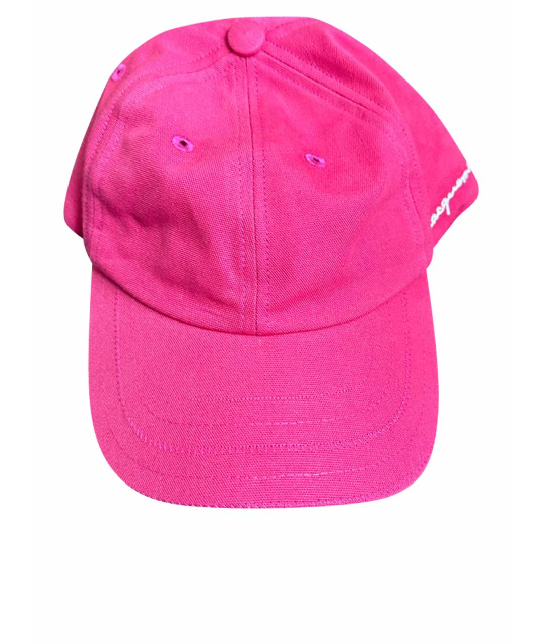 JACQUEMUS Розовая хлопковая кепка, фото 1