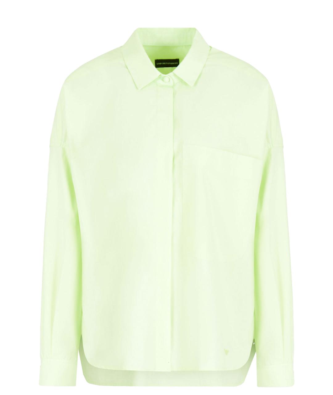 EMPORIO ARMANI Зеленая хлопковая рубашка, фото 1