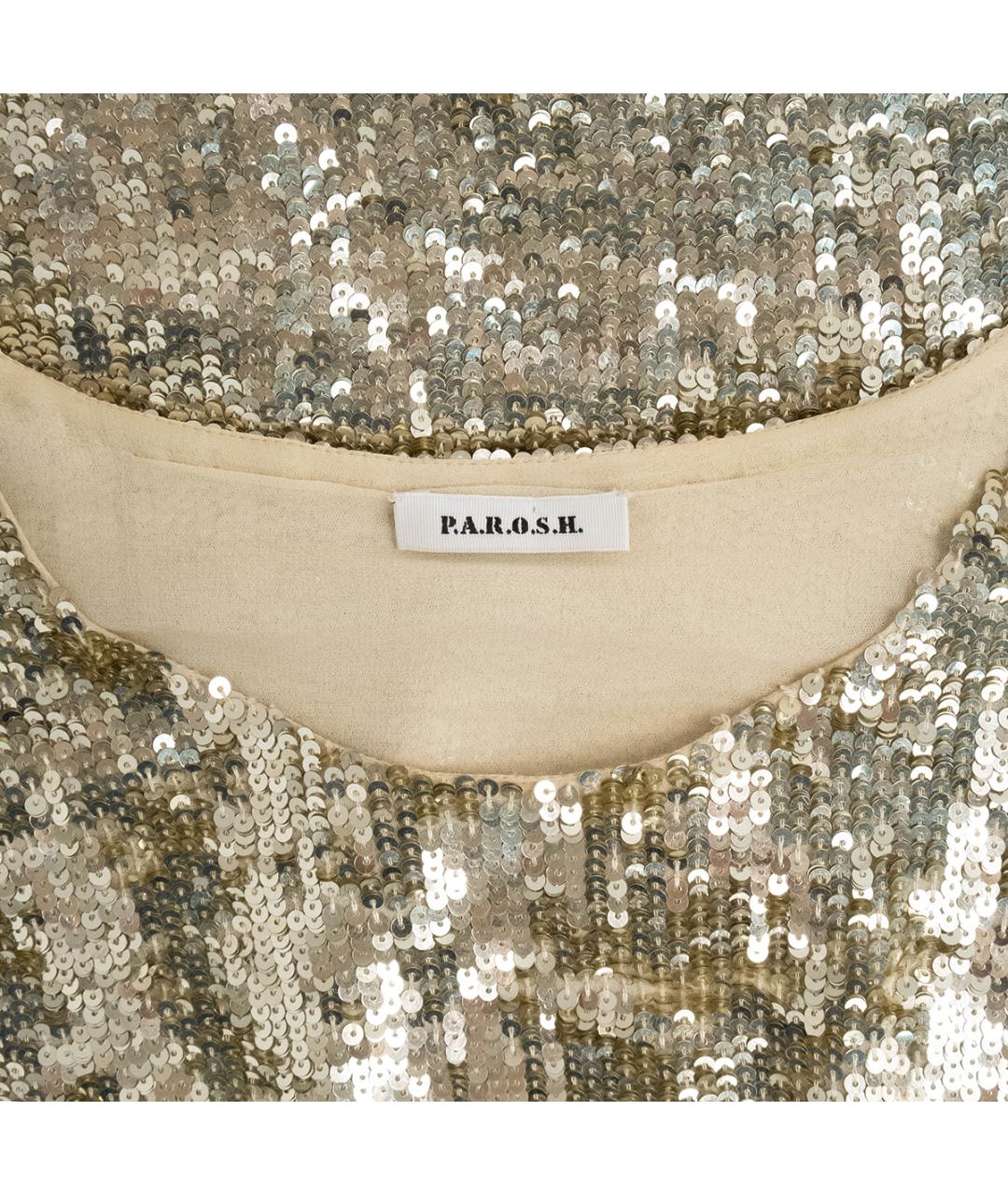 P.A.R.O.S.H. Серебряная вискозная блузы, фото 3