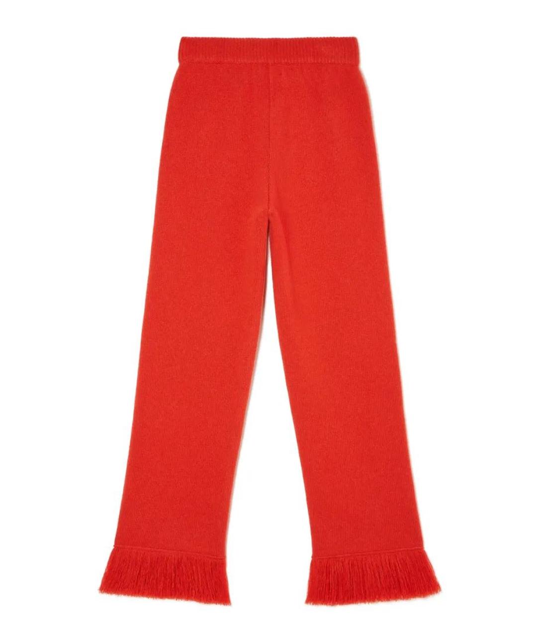 ALANUI Красные шерстяные брюки широкие, фото 2