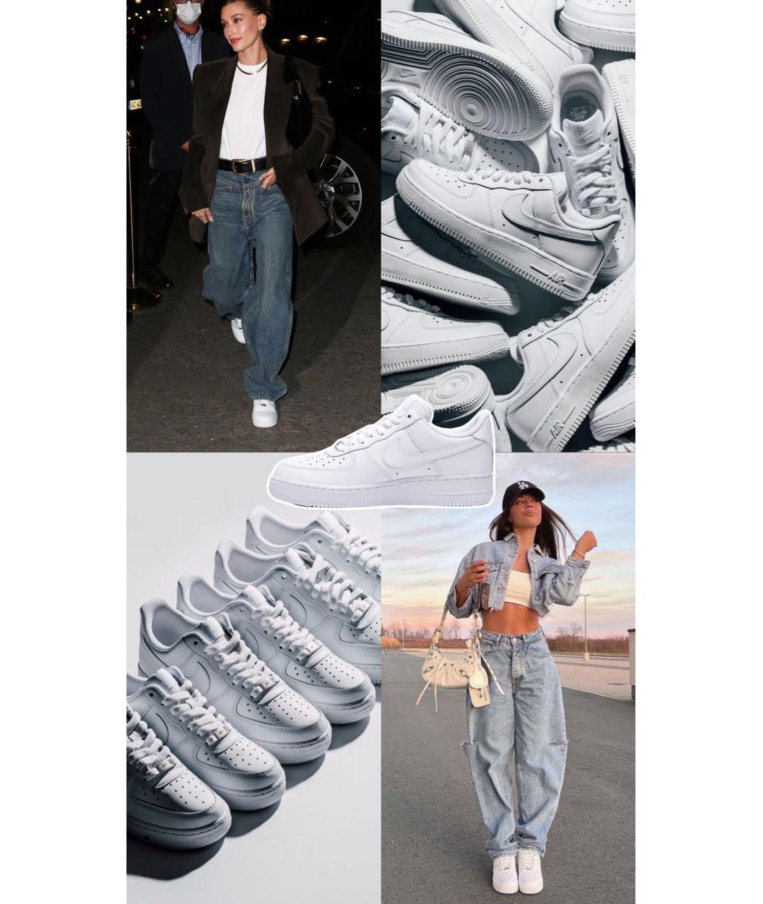 NIKE Белые кожаные кроссовки, фото 5
