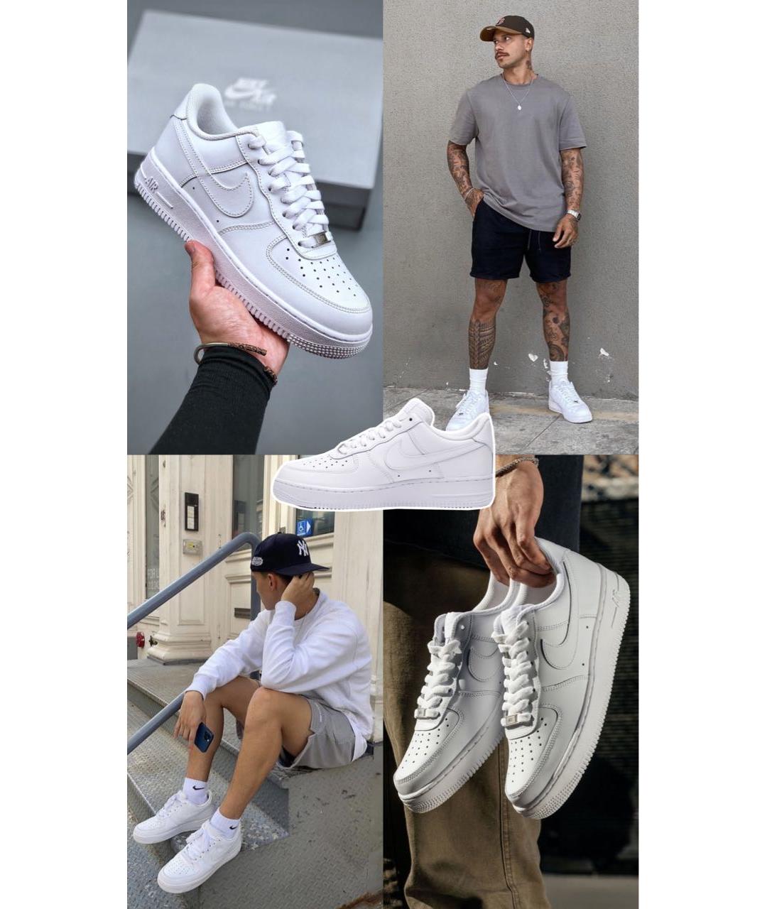 NIKE Белые кожаные кроссовки, фото 6