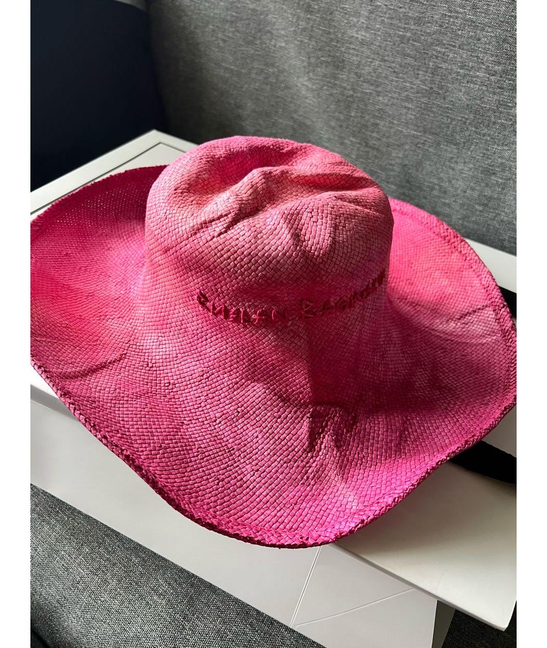 RUSLAN BAGINSKIY Розовая соломенная шляпа, фото 2