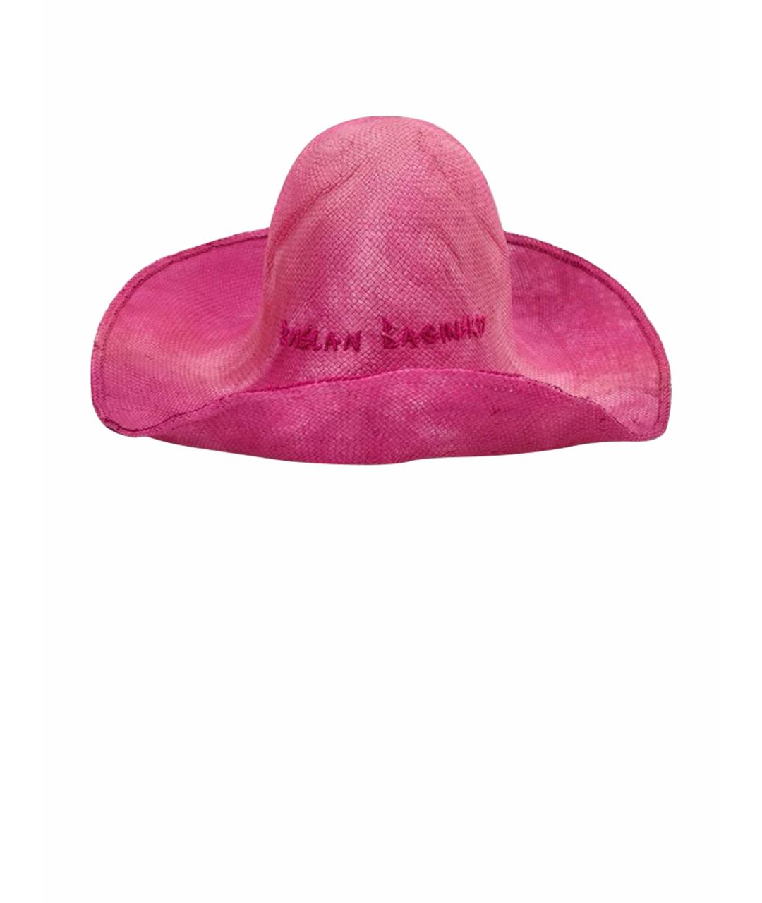 RUSLAN BAGINSKIY Розовая соломенная шляпа, фото 1