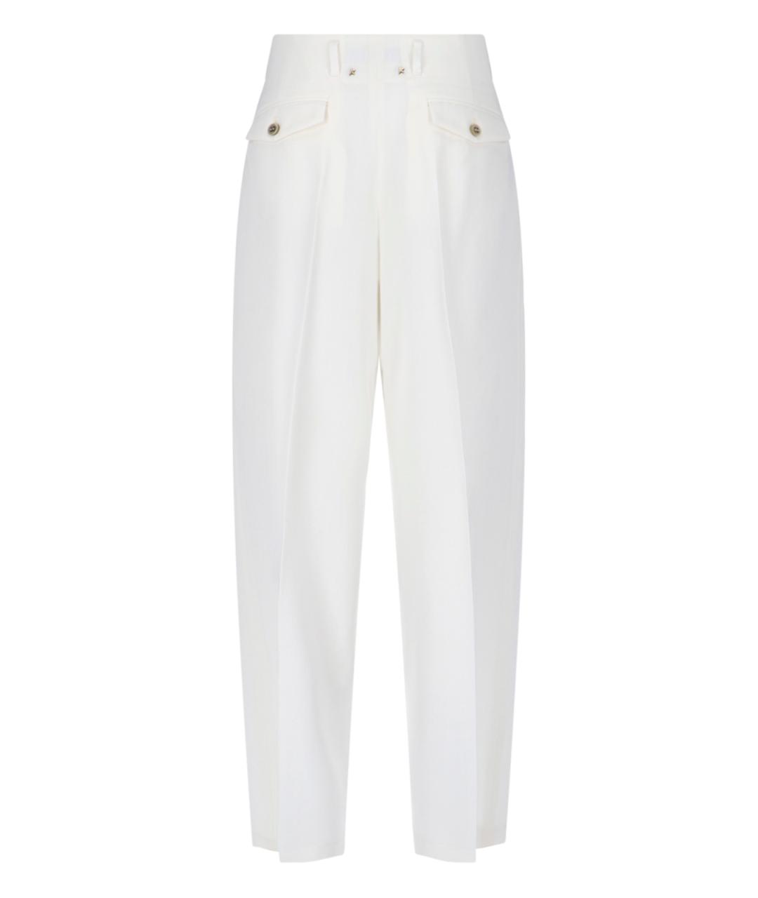 GOLDEN GOOSE DELUXE BRAND Белые прямые брюки, фото 2