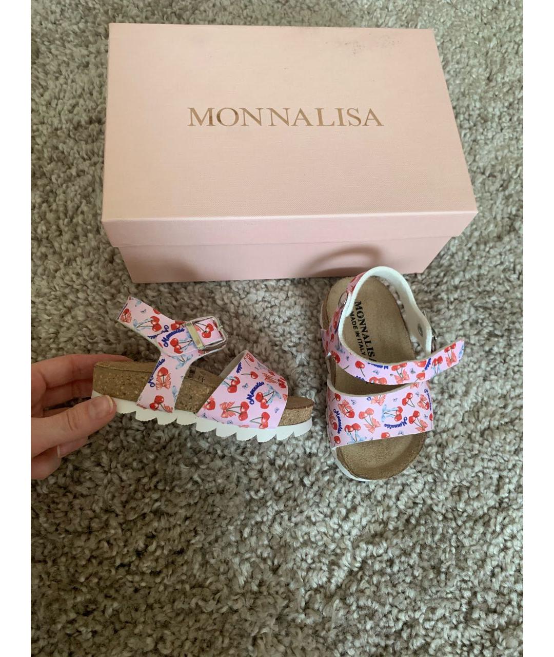 MONNALISA Розовые сандалии и шлепанцы, фото 6