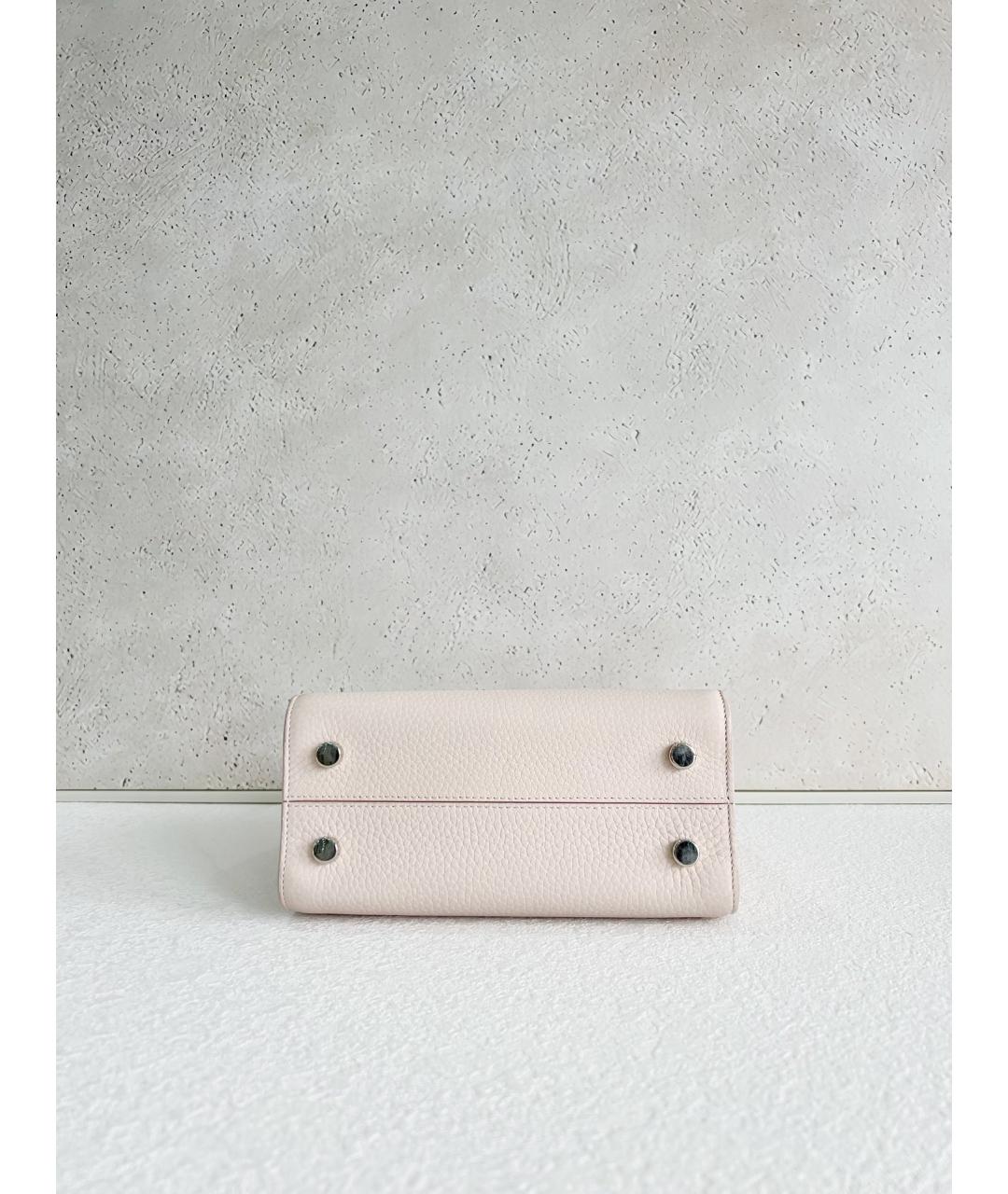 CHRISTIAN DIOR Розовая кожаная сумка с короткими ручками, фото 5