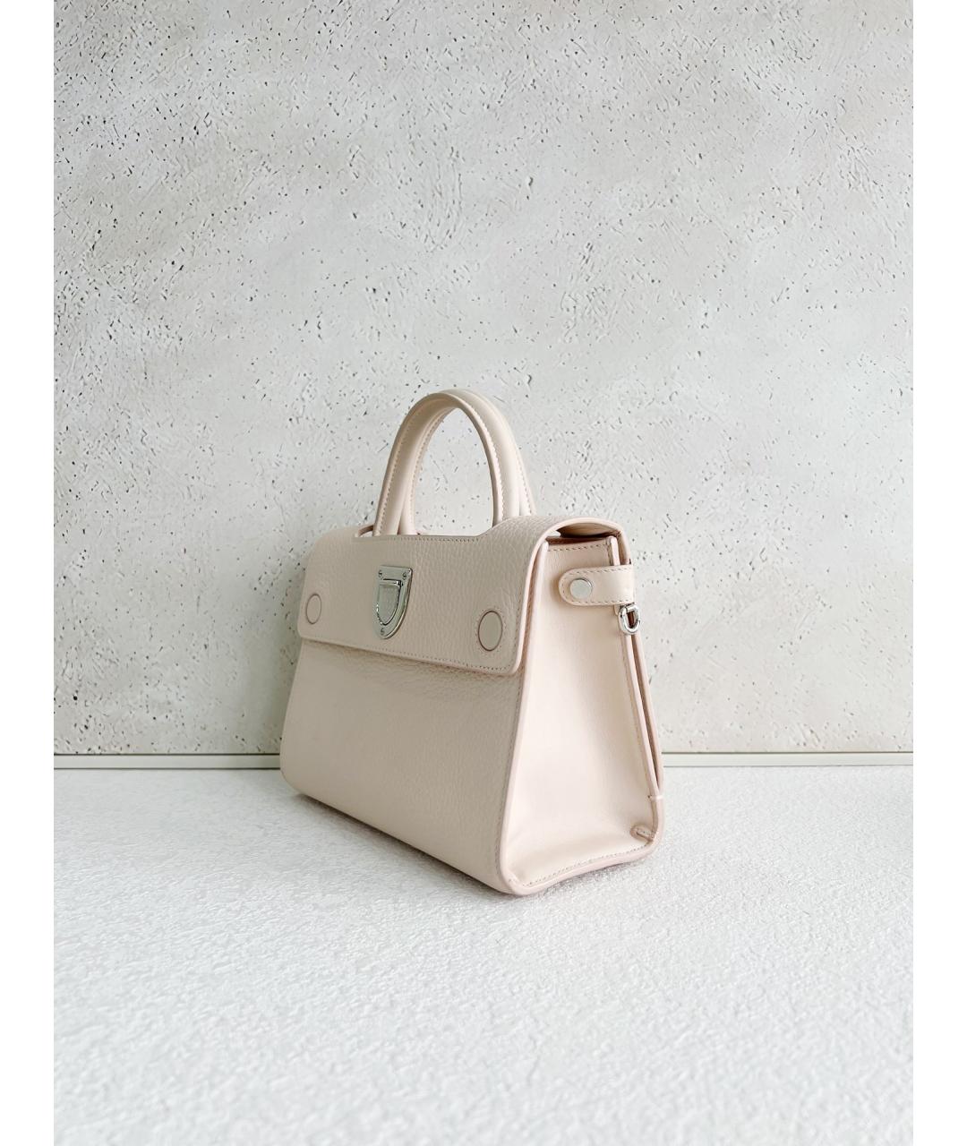 CHRISTIAN DIOR Розовая кожаная сумка с короткими ручками, фото 4