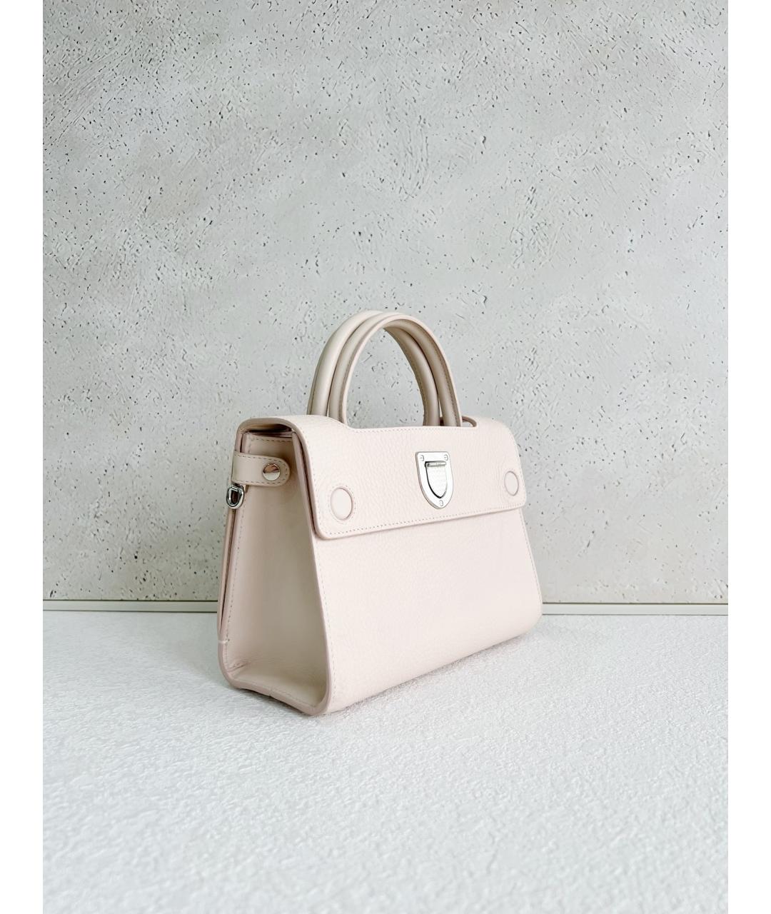 CHRISTIAN DIOR Розовая кожаная сумка с короткими ручками, фото 3