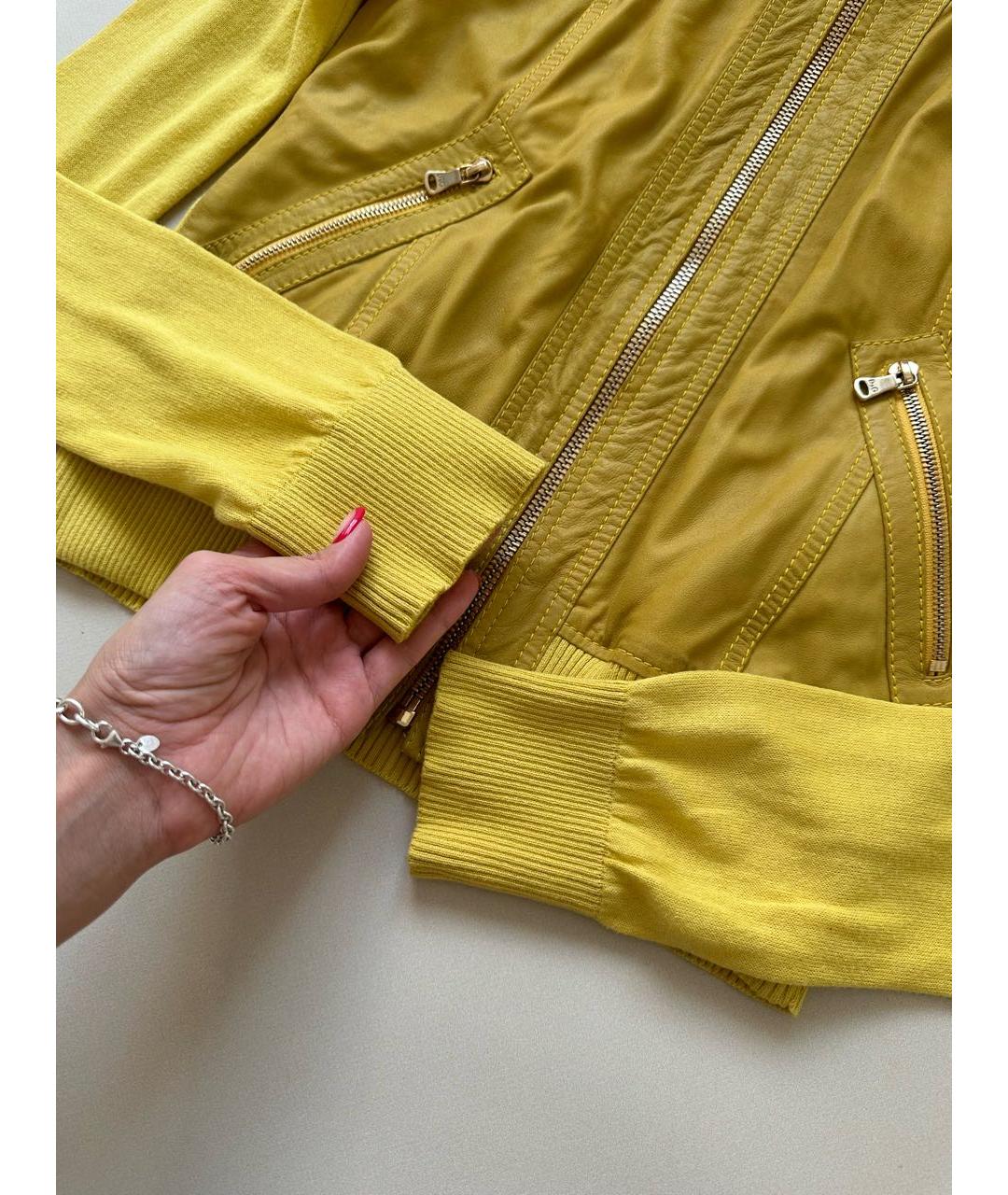 DOLCE&GABBANA Желтая замшевая куртка, фото 3