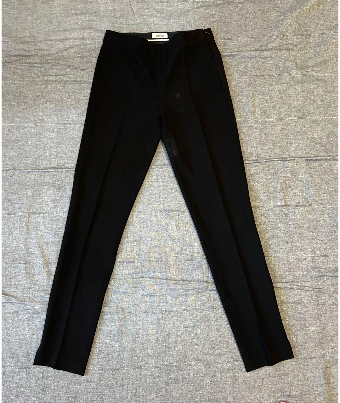MOSCHINO Черные вискозные брюки узкие, фото 7