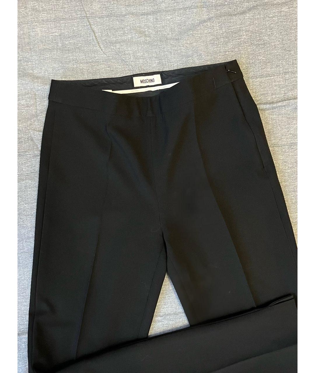 MOSCHINO Черные вискозные брюки узкие, фото 2