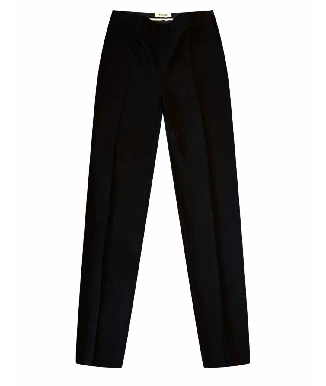 MOSCHINO Черные вискозные брюки узкие, фото 1