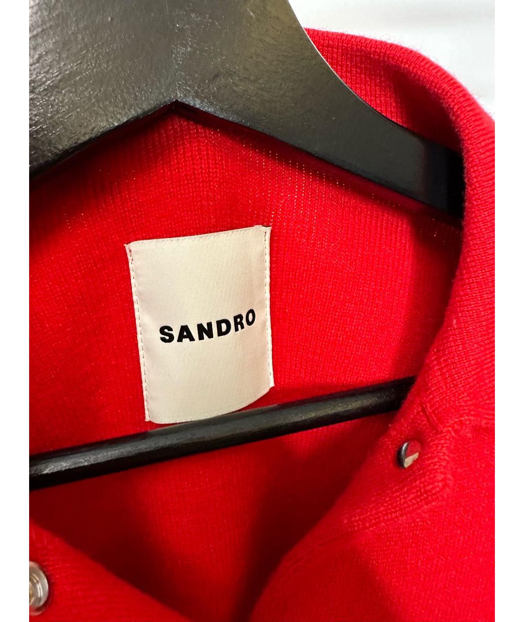 SANDRO Красный кардиган, фото 5