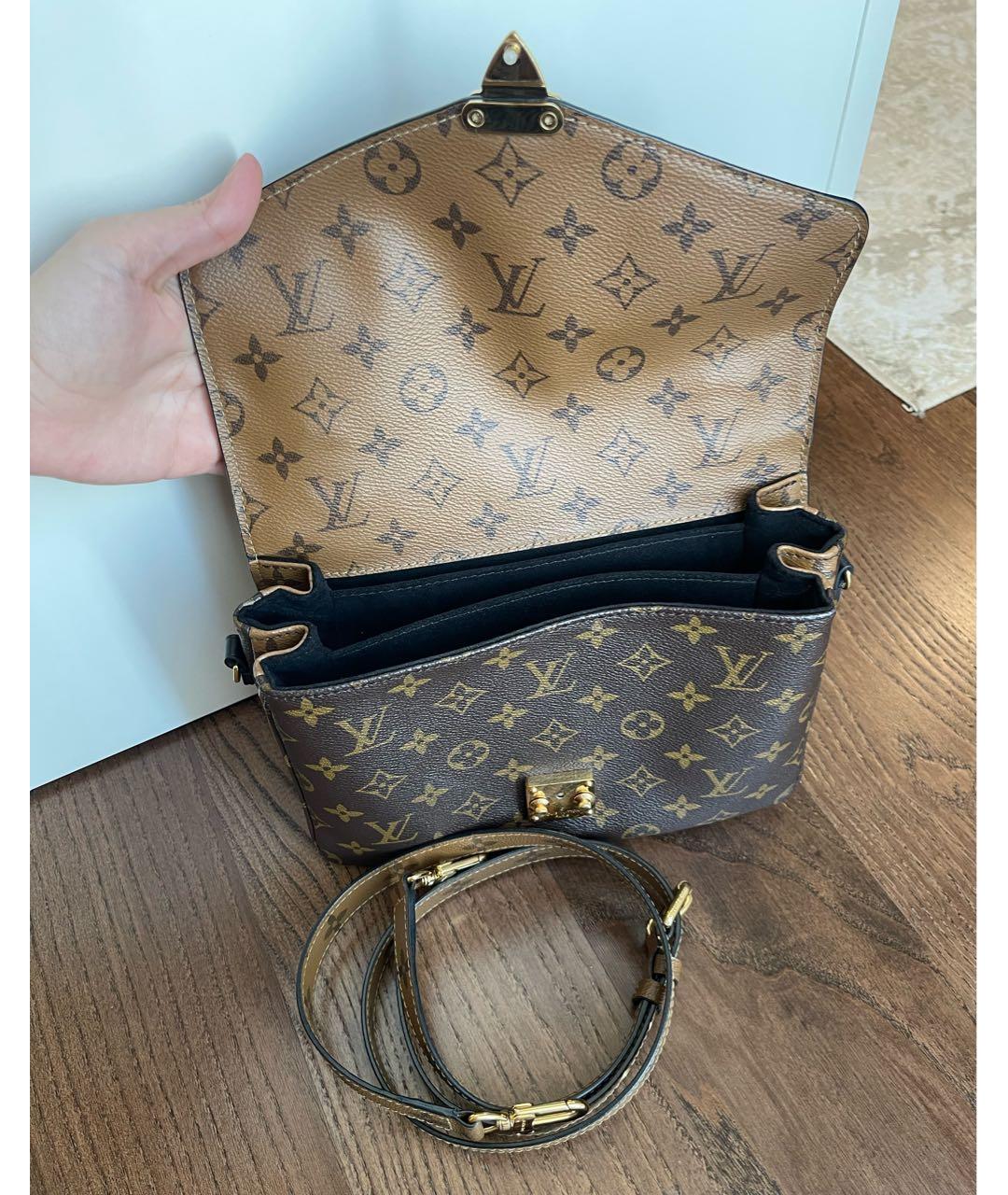 LOUIS VUITTON Коричневая сумка с короткими ручками, фото 7