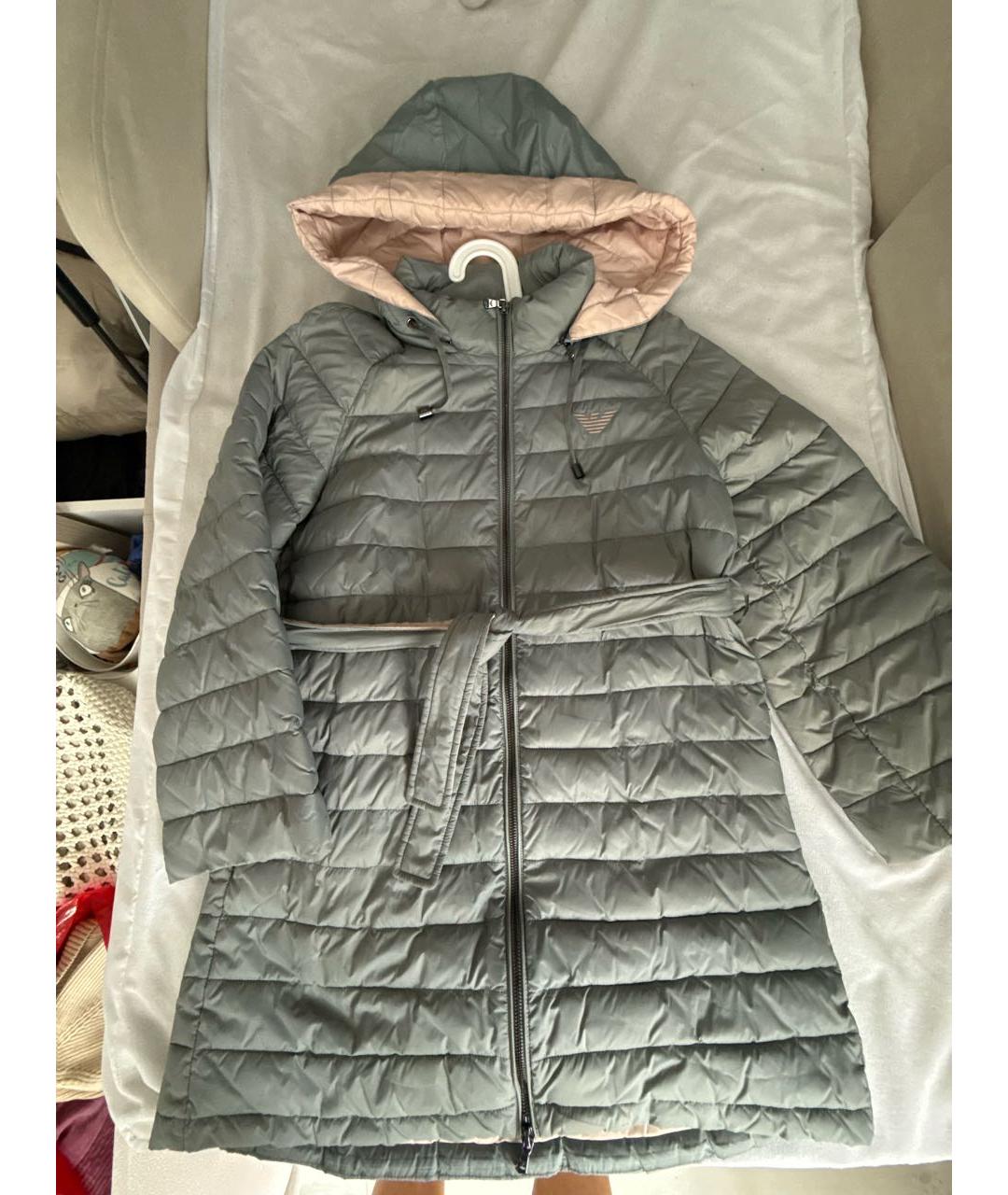 EMPORIO ARMANI Серая полиамидовая куртка, фото 6